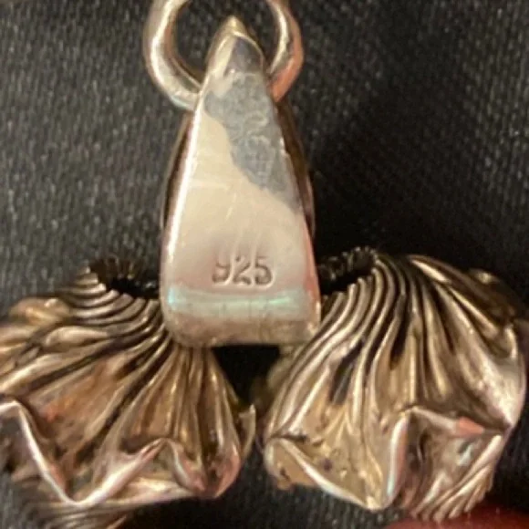 Vintage Sterling Silver Heart Pendant and Pink Stone Necklace - Picture 14 of 16